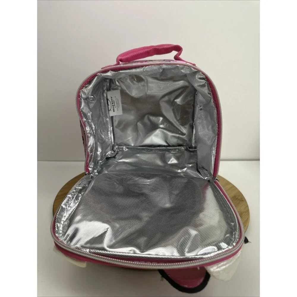 Sanrio Hello‎ Kitty Kids Lunch Box 3-D Ears and Rainbow Sequins Insulated Bag